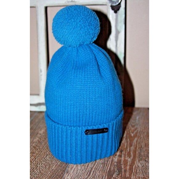 Coach Sheepskin Pom Hat Peacock Winter Hat - New - Picture 1 of 5